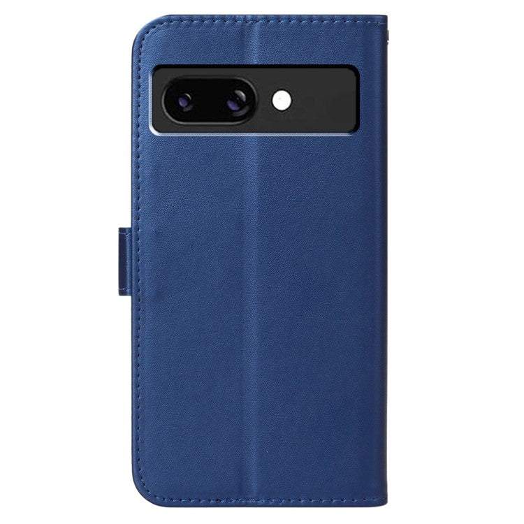 For Google Pixel 9a Case with Card Holder PU Leather Flip Wallet Phone Cover - Blue