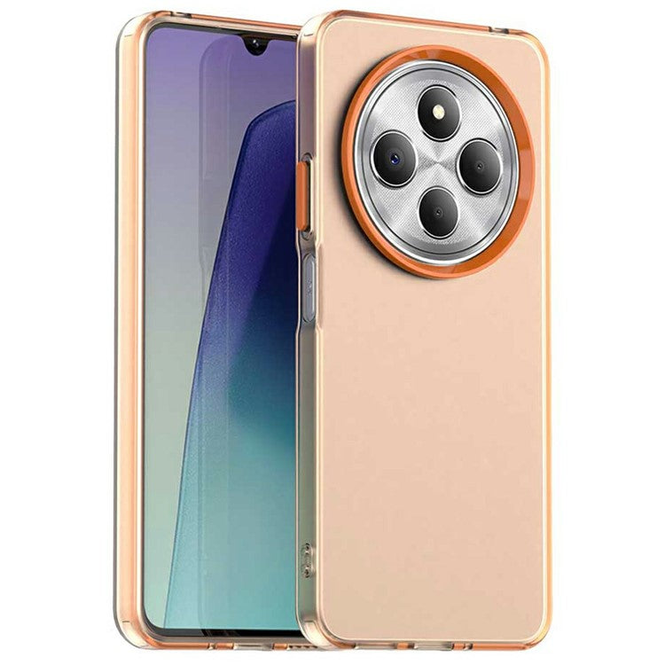 Phone Case for Xiaomi Poco C75 4G / Redmi 14C 4G / 14R 5G / A3 Pro 4G / A4 5G PC+TPU+PET Matte Back Cover - Orange