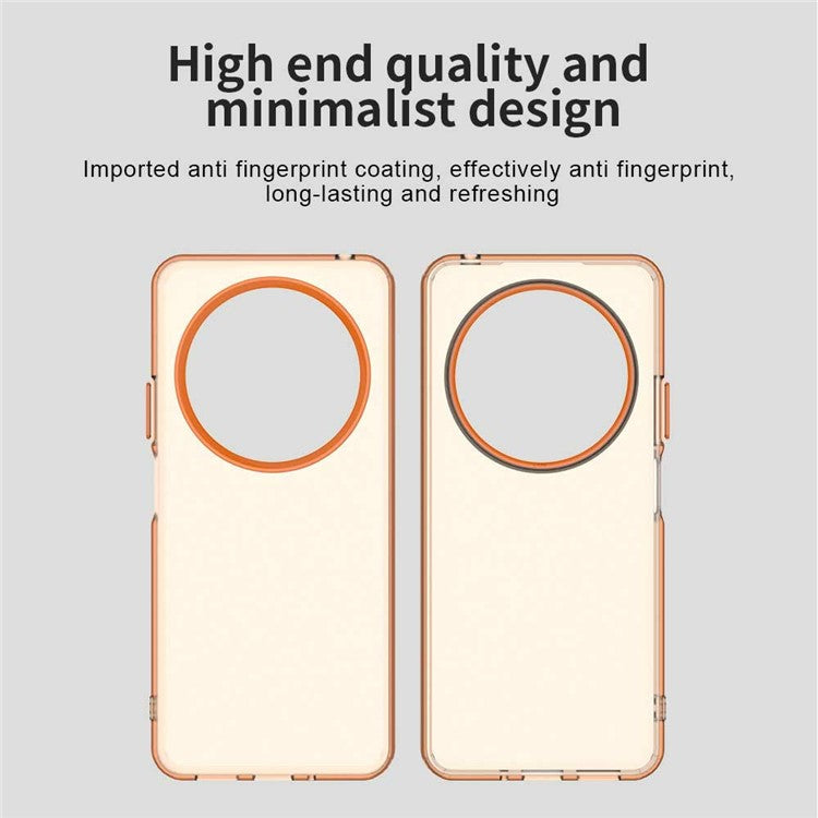 Phone Case for Xiaomi Poco C75 4G / Redmi 14C 4G / 14R 5G / A3 Pro 4G / A4 5G PC+TPU+PET Matte Back Cover - Orange