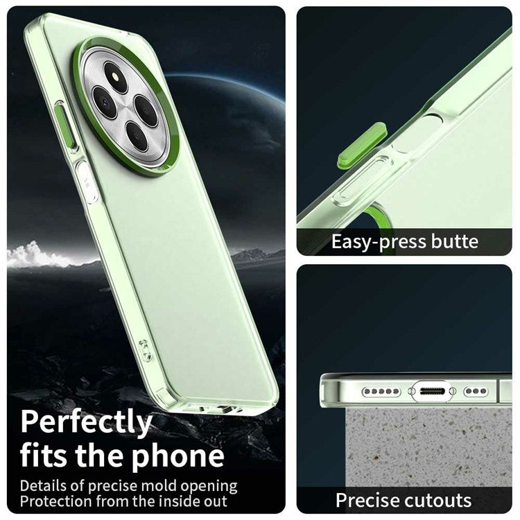 Phone Case for Xiaomi Poco C75 4G / Redmi 14C 4G / 14R 5G / A3 Pro 4G / A4 5G PC+TPU+PET Matte Back Cover - Green