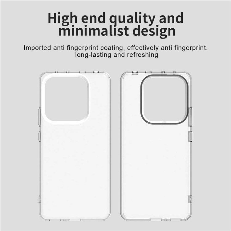 For Xiaomi Redmi Note 14 5G Case PC+TPU+PET Matte Anti-Drop Phone Back Cover - White