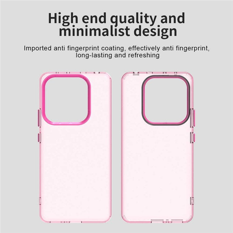 For Xiaomi Redmi Note 14 5G Case PC+TPU+PET Matte Anti-Drop Phone Back Cover - Red