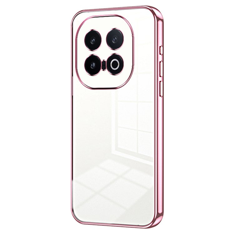 For vivo iQOO 13 5G Case Electroplating Frame Soft TPU Phone Cover - Pink