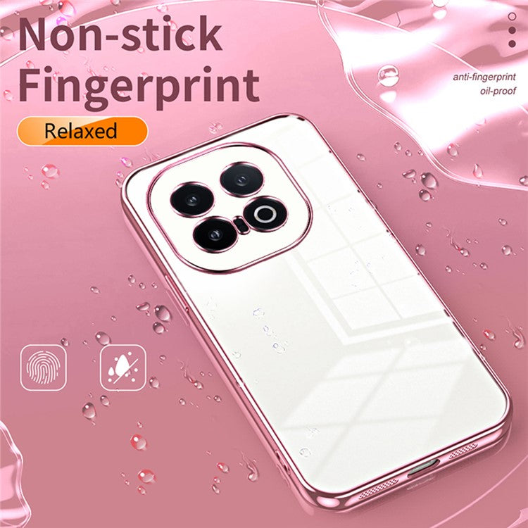 For vivo iQOO 13 5G Case Electroplating Frame Soft TPU Phone Cover - Pink