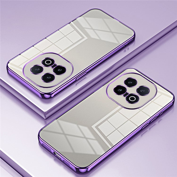 For vivo iQOO 13 5G Case Electroplating Frame Soft TPU Phone Cover - Purple