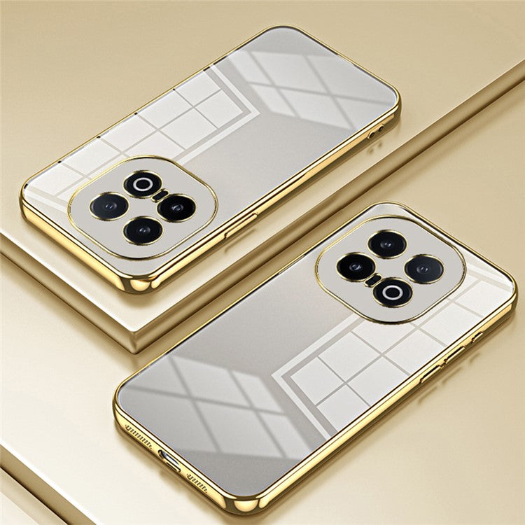 For vivo iQOO 13 5G Case Electroplating Frame Soft TPU Phone Cover - Gold