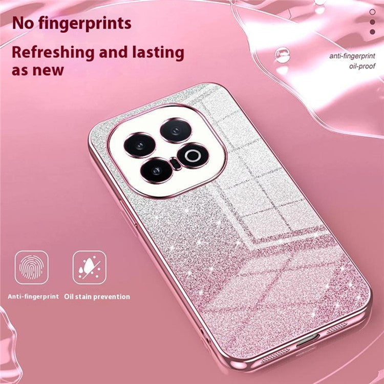 For vivo iQOO 13 5G Case Electroplating Gradient Glitter TPU Phone Cover - Pink