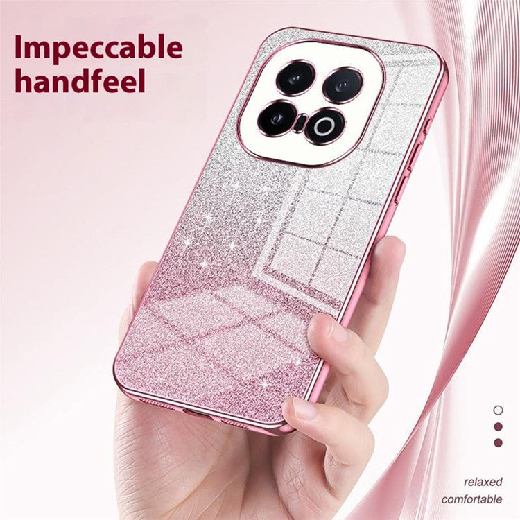 For vivo iQOO 13 5G Case Electroplating Gradient Glitter TPU Phone Cover - Pink