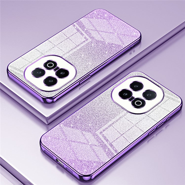 For vivo iQOO 13 5G Case Electroplating Gradient Glitter TPU Phone Cover - Purple