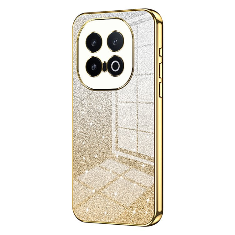 For vivo iQOO 13 5G Case Electroplating Gradient Glitter TPU Phone Cover - Gold