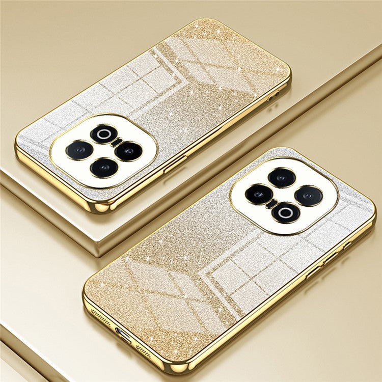 For vivo iQOO 13 5G Case Electroplating Gradient Glitter TPU Phone Cover - Gold