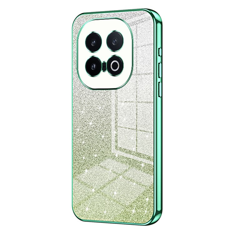 For vivo iQOO 13 5G Case Electroplating Gradient Glitter TPU Phone Cover - Green