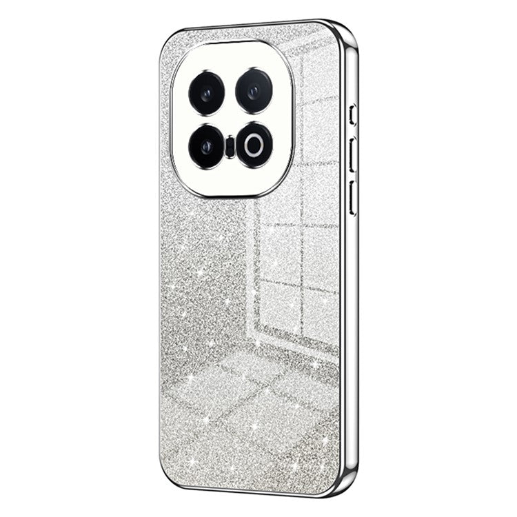 For vivo iQOO 13 5G Case Electroplating Gradient Glitter TPU Phone Cover - Silver