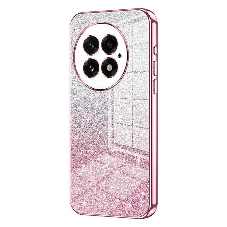 For OnePlus 13 Case Electroplating Gradient Glitter TPU Phone Cover - Pink