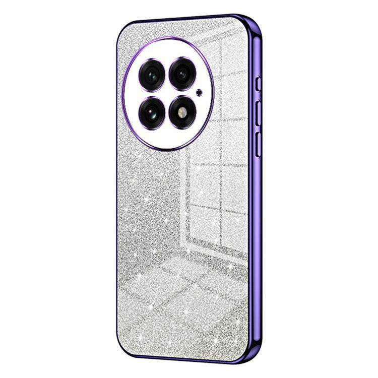 For OnePlus 13 Case Electroplating Gradient Glitter TPU Phone Cover - Purple