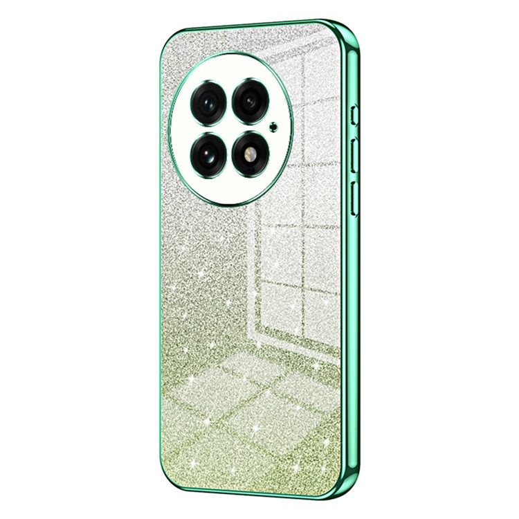 For OnePlus 13 Case Electroplating Gradient Glitter TPU Phone Cover - Green