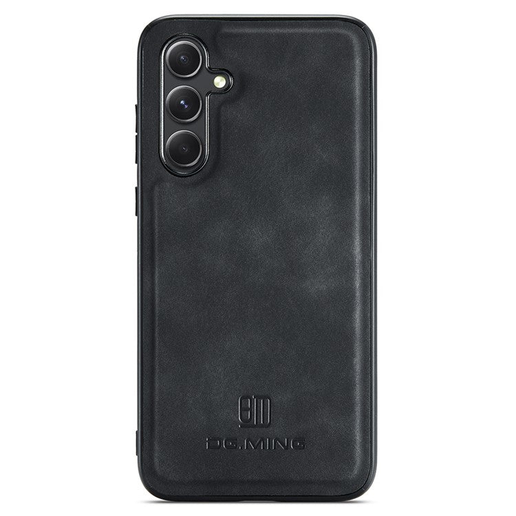 DG.MING M2 Series for Samsung Galaxy S25 Case PU+PC+TPU Phone Cover Detachable Wallet - Black