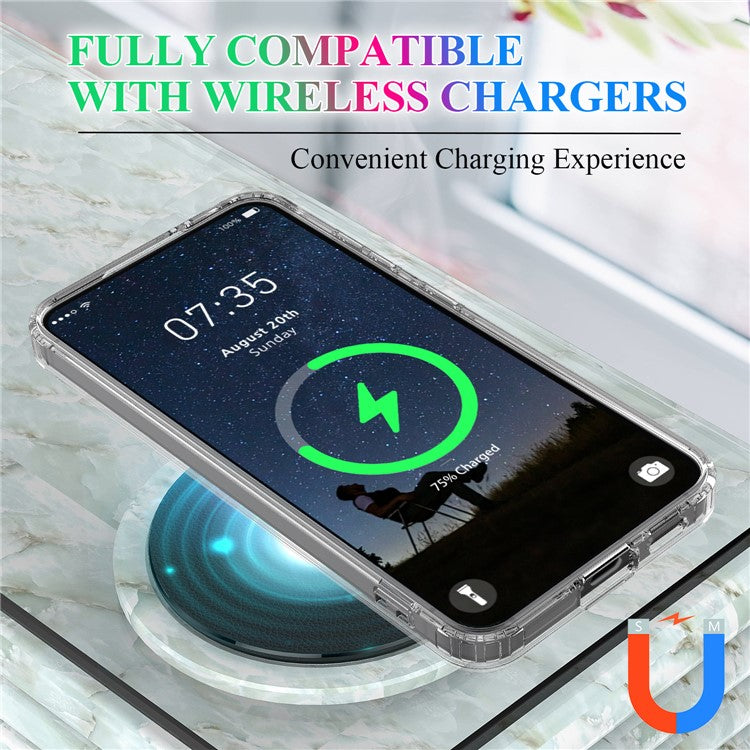 For Samsung Galaxy S25+ Clear Case TPU+Acrylic Magnetic Phone Cover Compatible with MagSafe