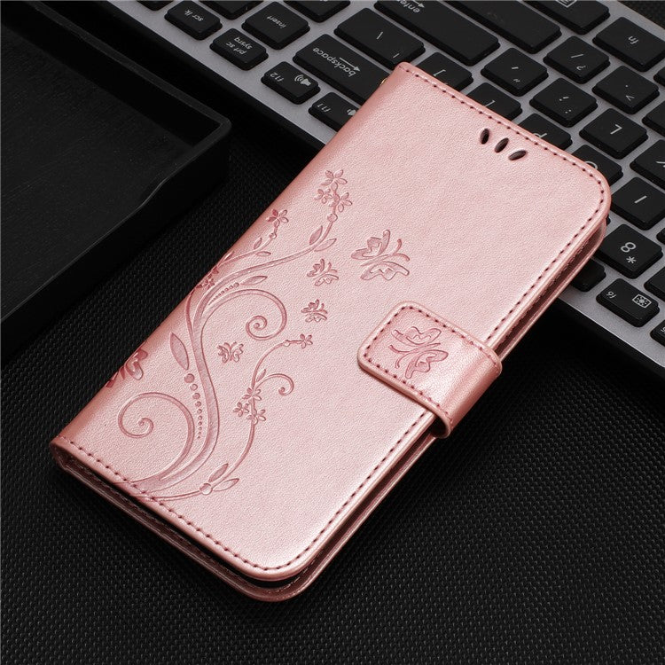 For Google Pixel 9a Case PU Leather Phone Wallet Cover with Strap - Rose Gold