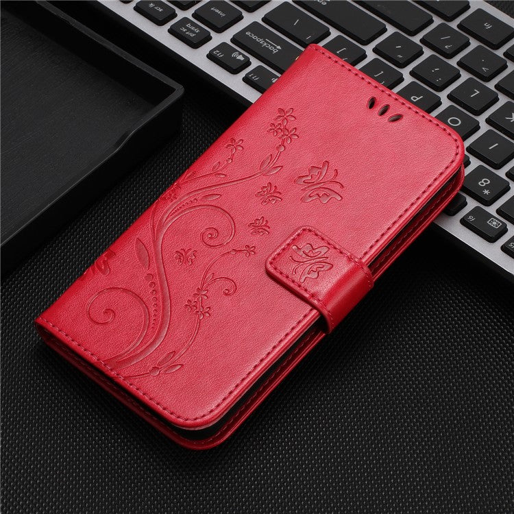 For Google Pixel 9a Case PU Leather Phone Wallet Cover with Strap - Red