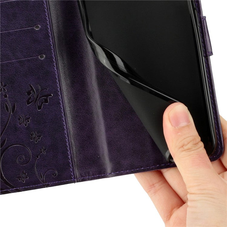 For Google Pixel 9a Case PU Leather Phone Wallet Cover with Strap - Dark Purple