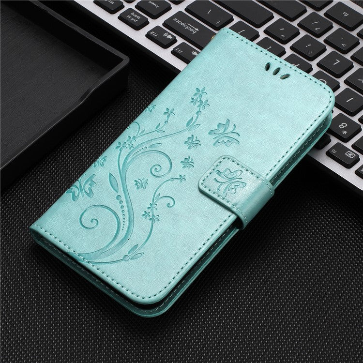 For Google Pixel 9a Case PU Leather Phone Wallet Cover with Strap - Baby Blue