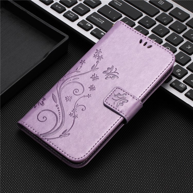 For Google Pixel 9a Case PU Leather Phone Wallet Cover with Strap - Light Purple