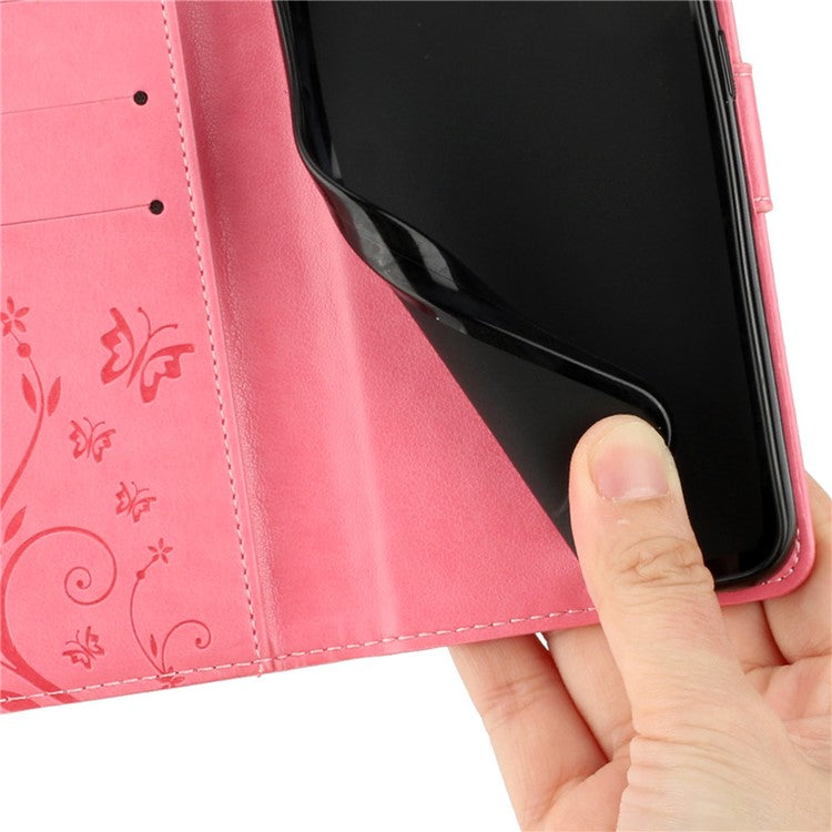 For Google Pixel 9a Case PU Leather Phone Wallet Cover with Strap - Pink