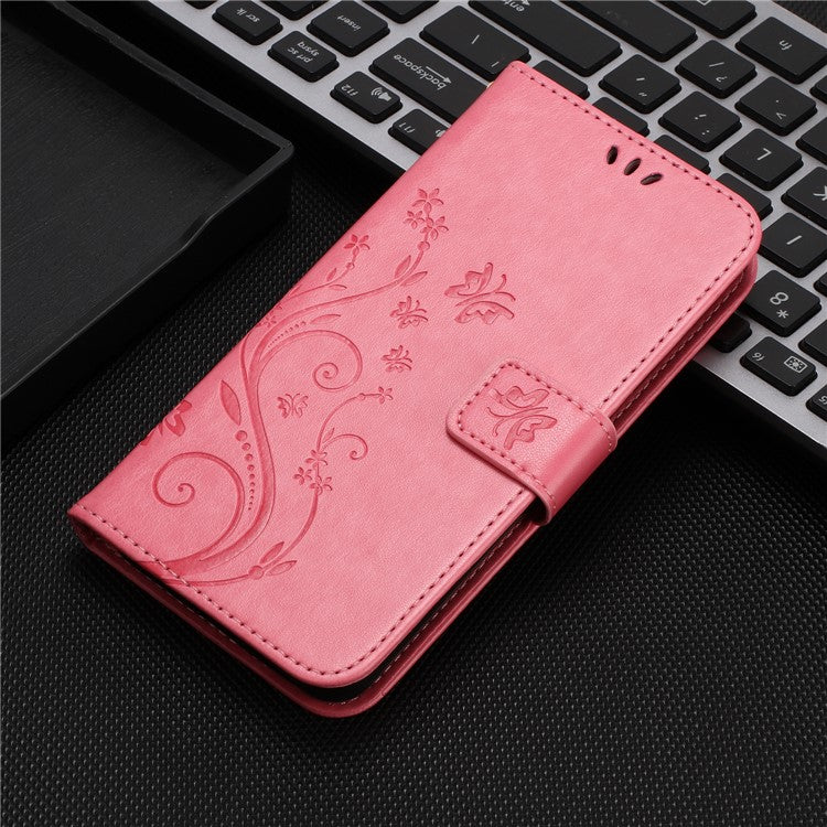 For Google Pixel 9a Case PU Leather Phone Wallet Cover with Strap - Pink