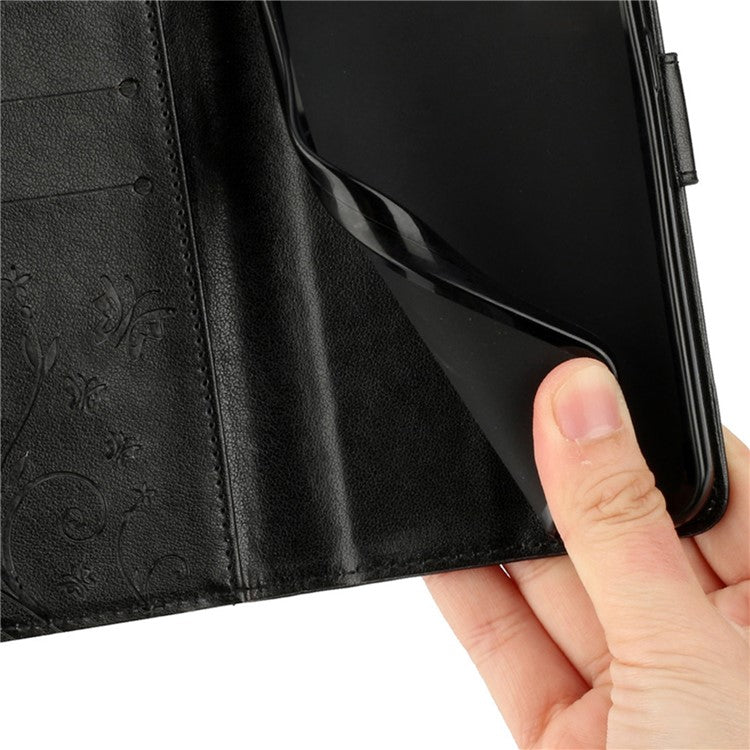 For Google Pixel 9a Case PU Leather Phone Wallet Cover with Strap - Black