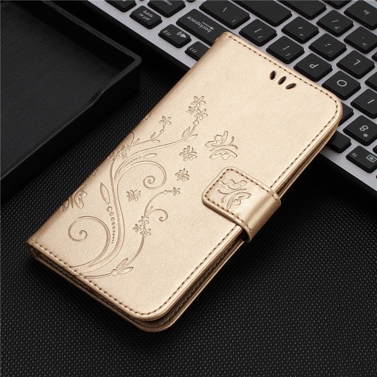 For Xiaomi Redmi Note 14 5G Case PU Leather Phone Wallet Cover with Strap - Gold