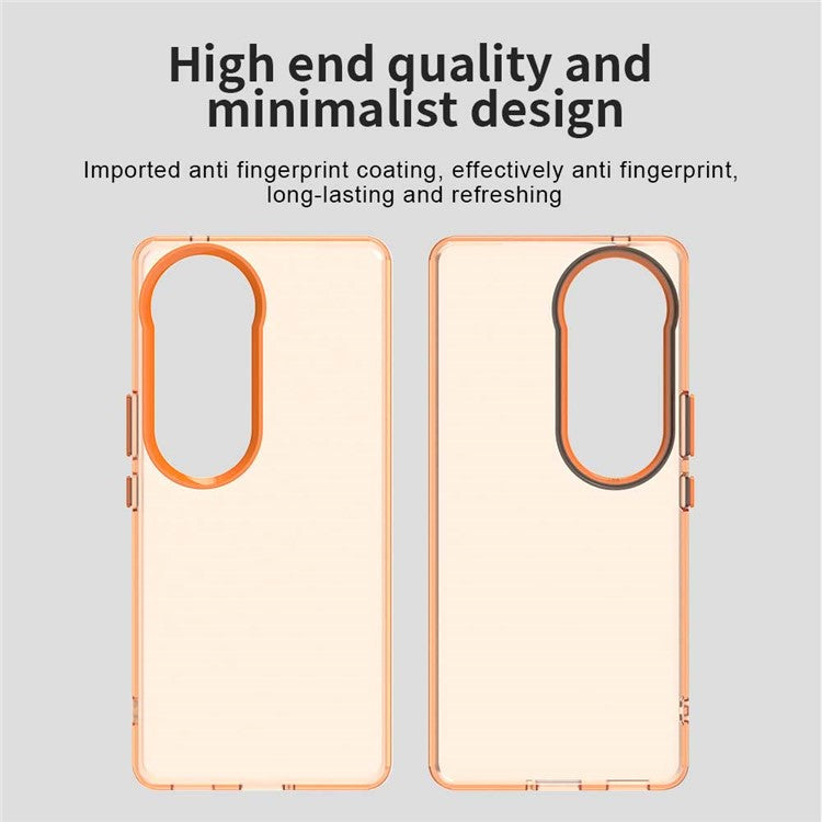 For vivo S19 Pro 5G / V40 5G / V40 Pro 5G Case PC+TPU+PET Matte Anti-Drop Phone Back Cover - Orange