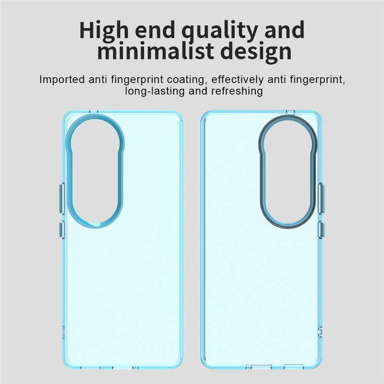 For vivo S19 Pro 5G / V40 5G / V40 Pro 5G Case PC+TPU+PET Matte Anti-Drop Phone Back Cover - Blue