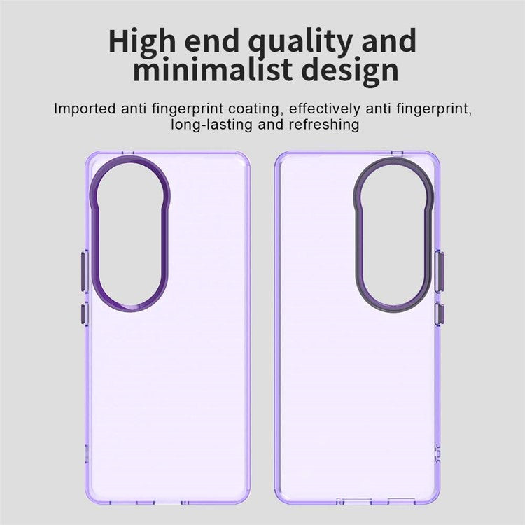 For vivo S19 Pro 5G / V40 5G / V40 Pro 5G Case PC+TPU+PET Matte Anti-Drop Phone Back Cover - Purple