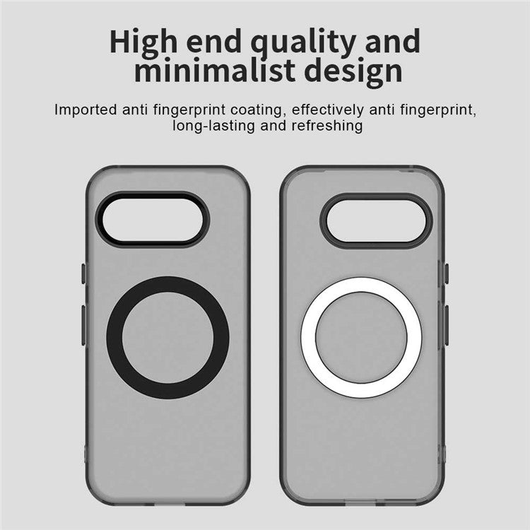 For Google Pixel 9a Case Compatible with MagSafe PC+TPU+PET Anti-Drop Phone Cover - Black