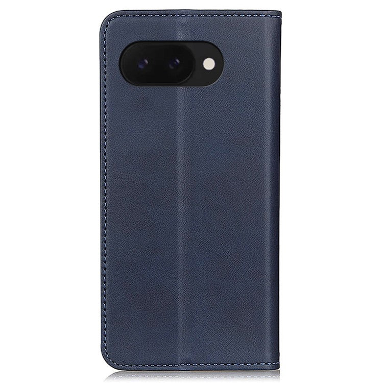 For Google Pixel 9a Case Split Leather Flip Wallet Phone Cover - Blue