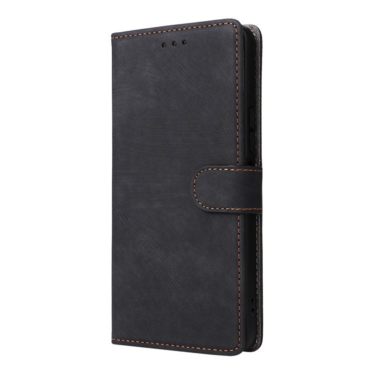 For vivo Y19s 4G Wallet Case RFID Blocking PU Leather Cover Stand View - Black