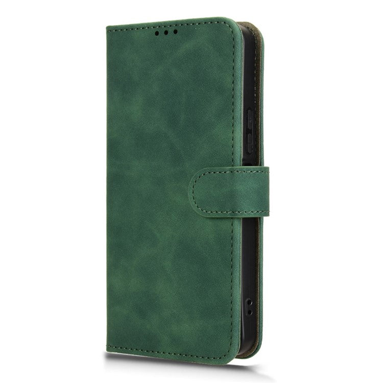 For vivo Y19s 4G Leather Case Skin-Feel Anti-Drop Wallet Flip Phone Cover - Green