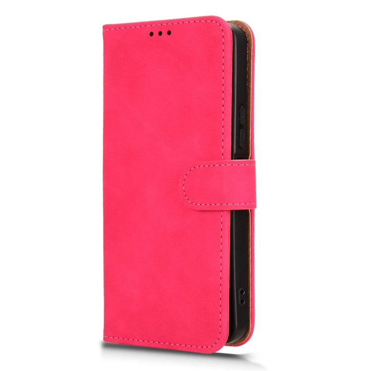 For vivo Y19s 4G Leather Case Skin-Feel Anti-Drop Wallet Flip Phone Cover - Rose