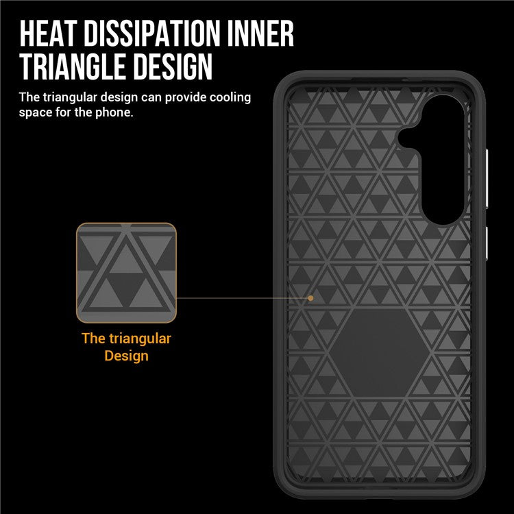 For Samsung Galaxy S25 Case TPU+PC Four Corner Anti-Drop Phone Cover - Black