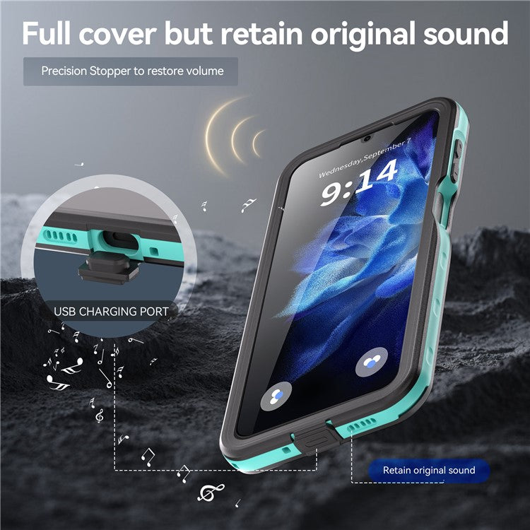 REDPEPPER For Samsung Galaxy A16 5G / 4G Case IP68 Waterproof PC+TPU Phone Cover - Blue