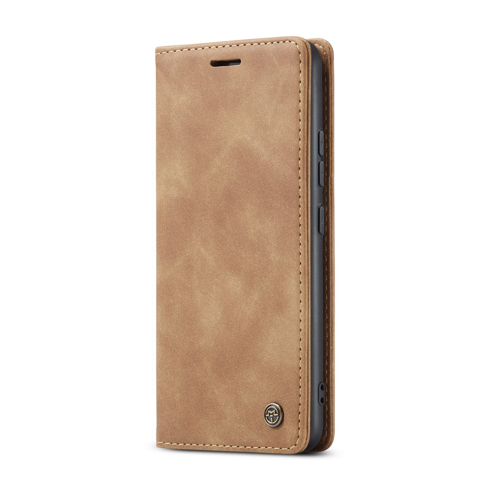 For Xiaomi Redmi Note 14 5G Case CASEME 013 Series Card Holder Stand Leather Phone Cover - Brown