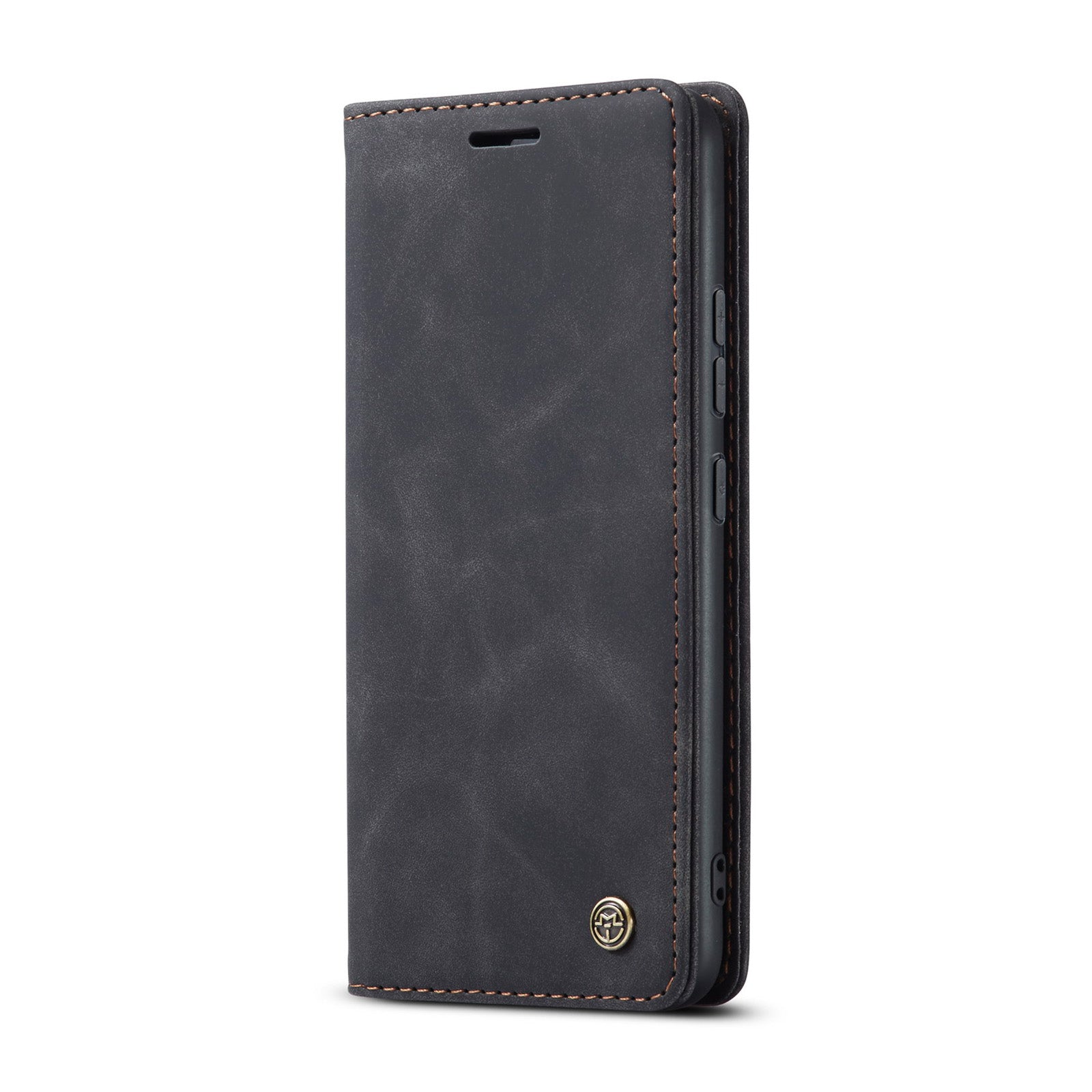 For Xiaomi Redmi Note 14 5G Case CASEME 013 Series Card Holder Stand Leather Phone Cover - Black