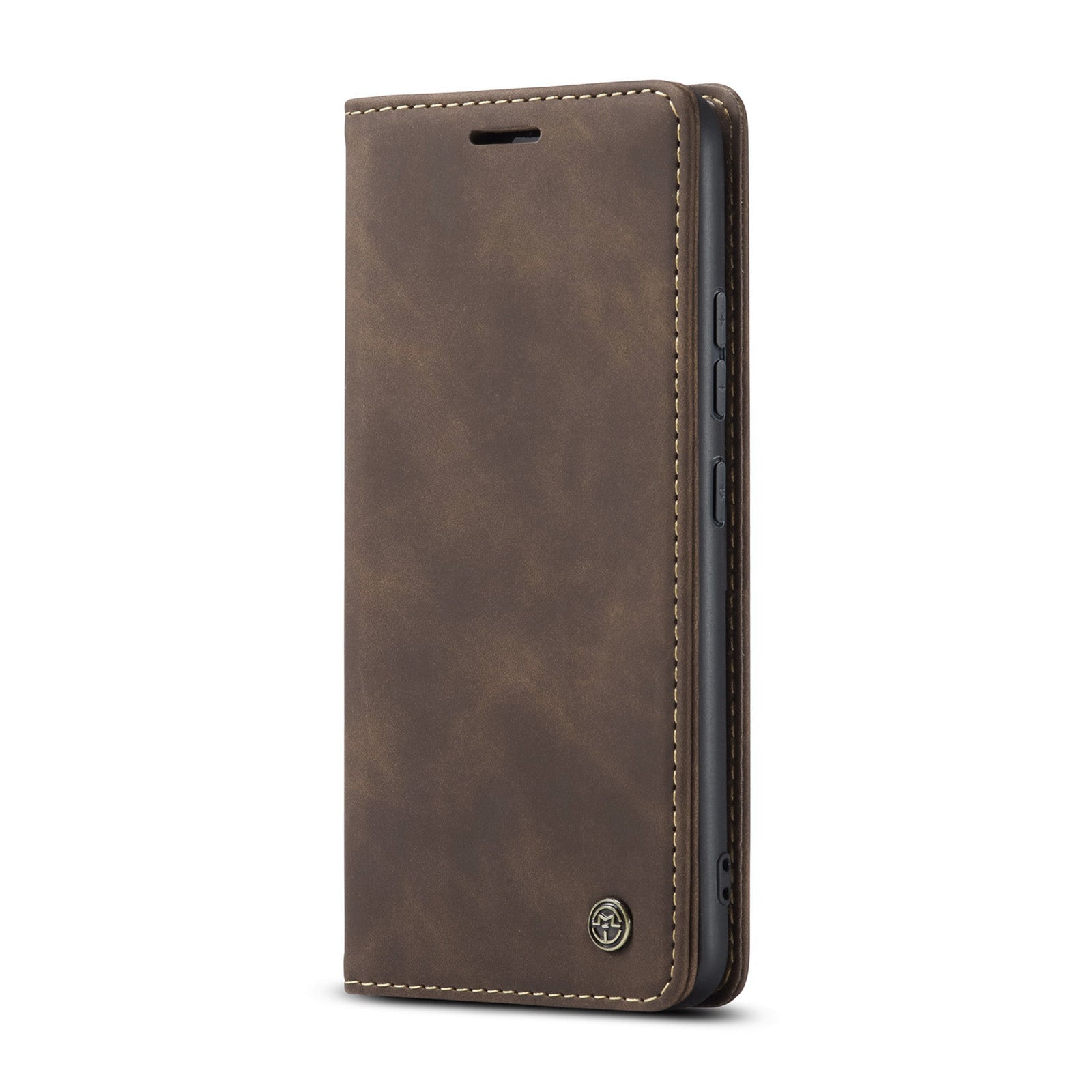 For Xiaomi Redmi Note 14 5G Case CASEME 013 Series Card Holder Stand Leather Phone Cover - Coffee