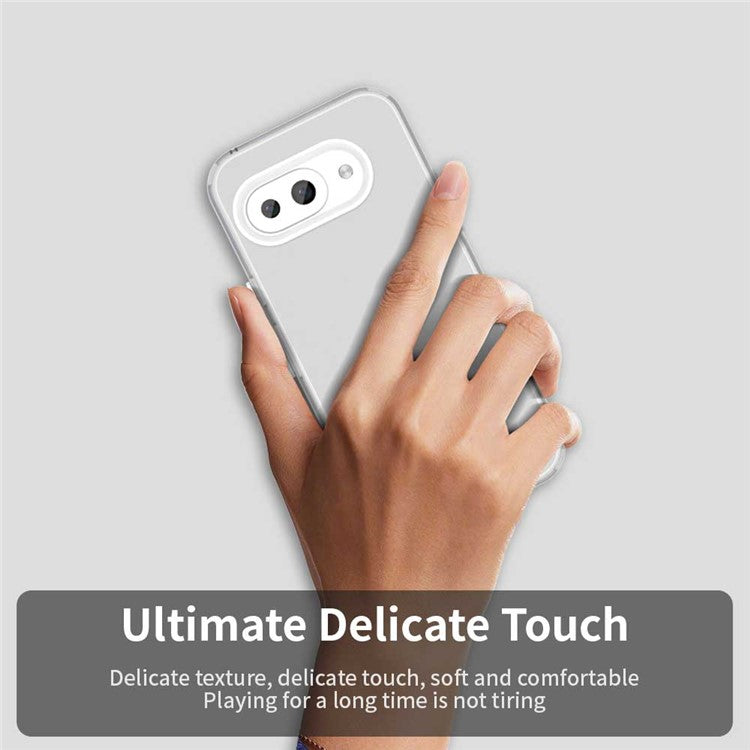 For Google Pixel 9a Case PC+TPU+PET Matte Anti-Drop Phone Back Cover - White