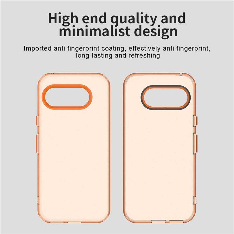 For Google Pixel 9a Case PC+TPU+PET Matte Anti-Drop Phone Back Cover - Orange