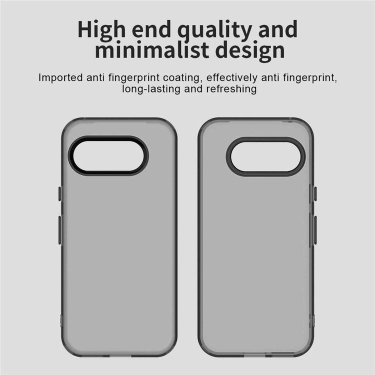 For Google Pixel 9a Case PC+TPU+PET Matte Anti-Drop Phone Back Cover - Black