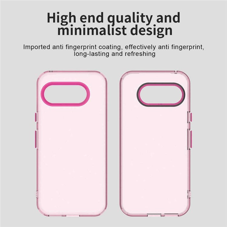 For Google Pixel 9a Case PC+TPU+PET Matte Anti-Drop Phone Back Cover - Red