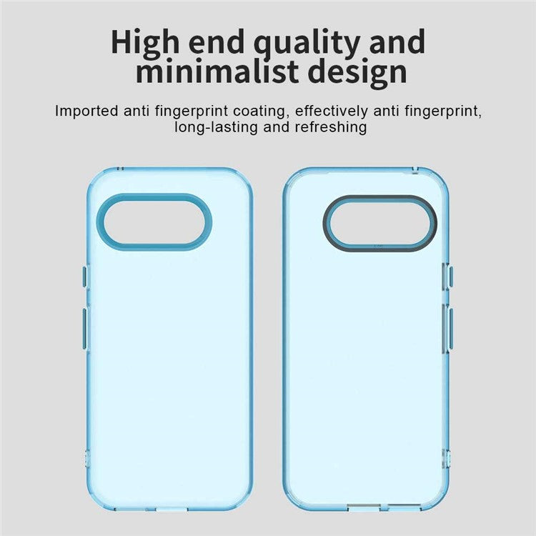 For Google Pixel 9a Case PC+TPU+PET Matte Anti-Drop Phone Back Cover - Blue