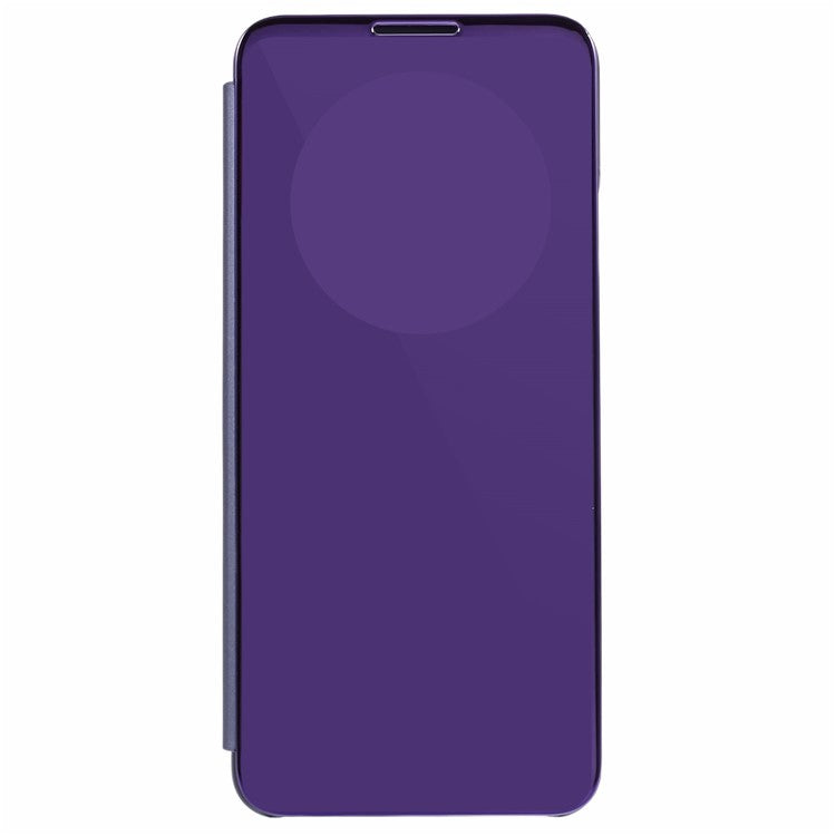 Leather Case for Xiaomi Poco C75 4G / Redmi 14R 5G / 14C 4G View Window Stand Flip Phone Cover - Purple  /  Blue